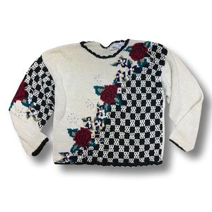 Vintage Embroidered Knit Sweater